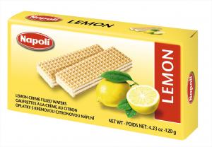 Lemon cream filled wafers